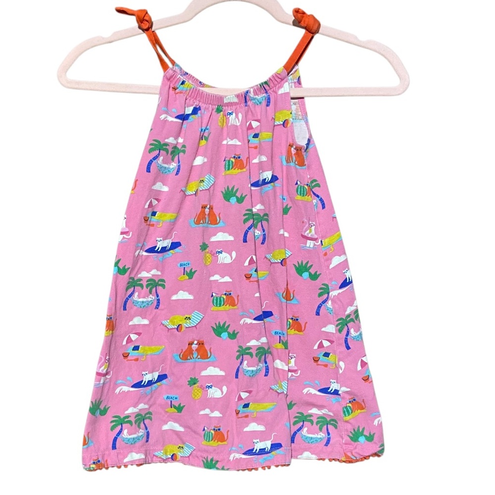 Mini‎ Boden Pink Cat Beach Summer Swim Dress Size 4-5Y